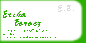 erika borocz business card