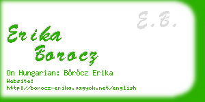 erika borocz business card